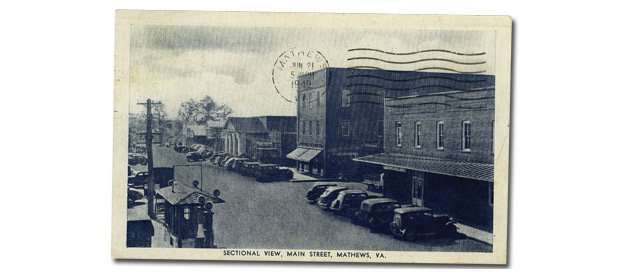 Sectional View of Main Street in Mathews | 1949